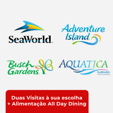 SeaWorld Parks (2 visitas) + Plano de Refeição grátis!